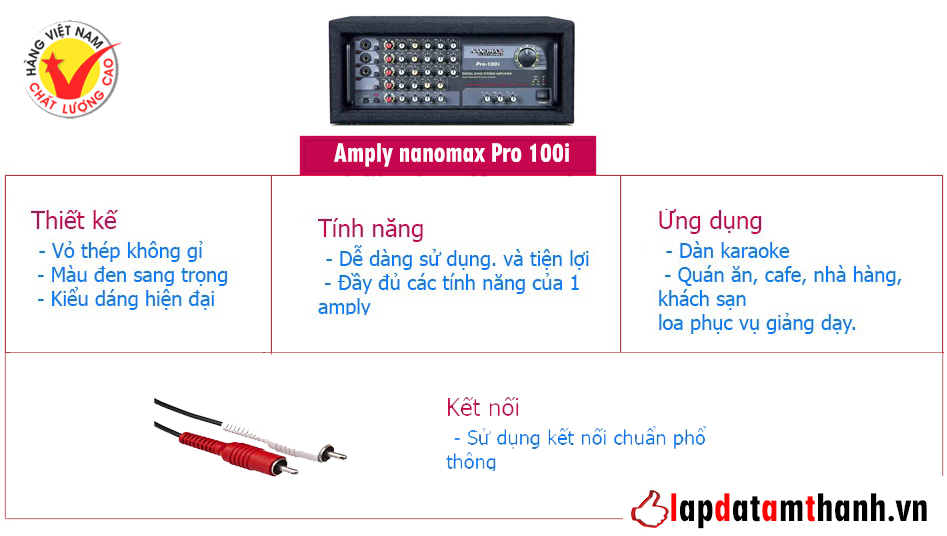 Amply karaoke nanomax Pro100i