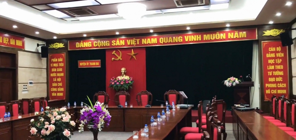 Lắp đặt âm thanh phòng họp huyện ủy Thanh Oai